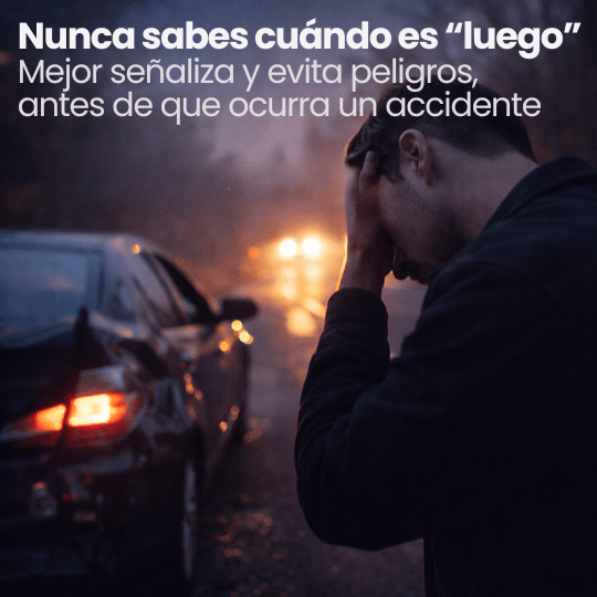 Triángulo de Seguridad LED Solar Reflectante para Emergencias Vehiculares ¡Evita un accidente!