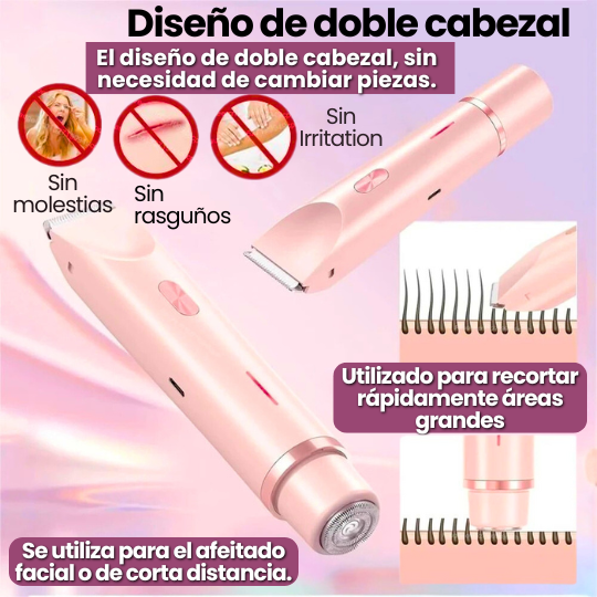 Rasuradora Femenina Vello Íntimo 2 en 1 - ¡Piel Ultra Lisa sin rastro de vello!