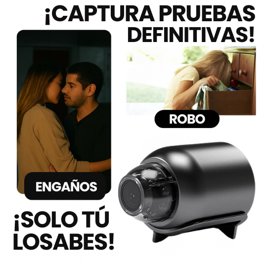 Mini Cámara Espía HD, WiFi, Inalámbrica - ¡Nuevo Modelo Mejorado!