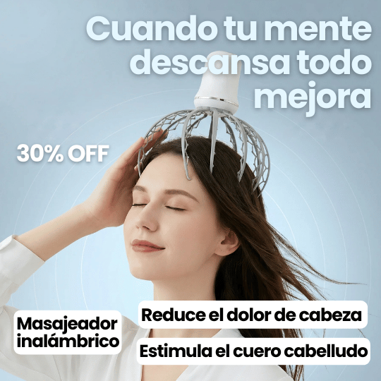 Masajeador Eléctrico para Cabeza Recargable - Ideal para Relajación