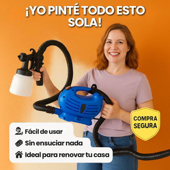 Pistola Eléctrica para Pintar con Compresor Portátil 650W