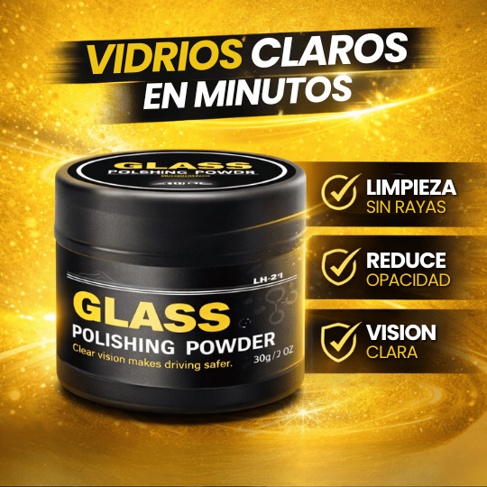 Polvo Pulidor de Vidrio para Auto y Espejos - Visibilidad Clara Sin Rayas