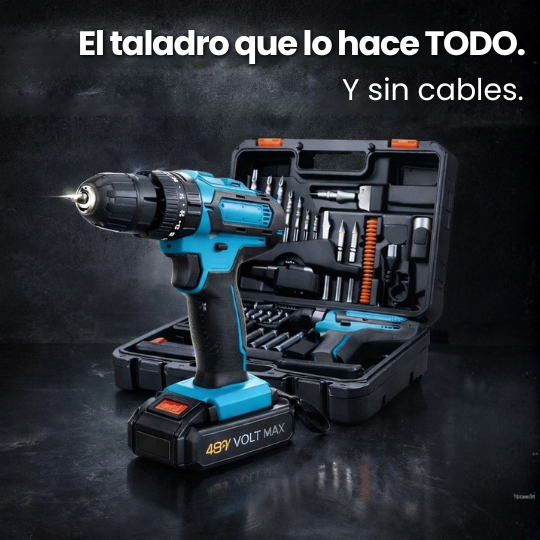 Taladro Azul Bateria Cuadrada 48v