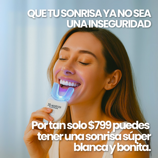 Kit Blanqueador Dental - ¡Blanquea hasta 8 tonos en 20 minutos!
