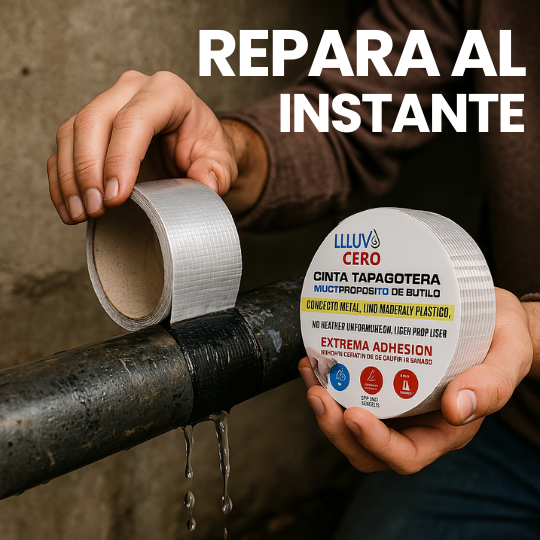 Cinta Impermeabilizante Tapa Goteras, anti-humedad y anti-filtraciones de auga - 5 CM de ancho