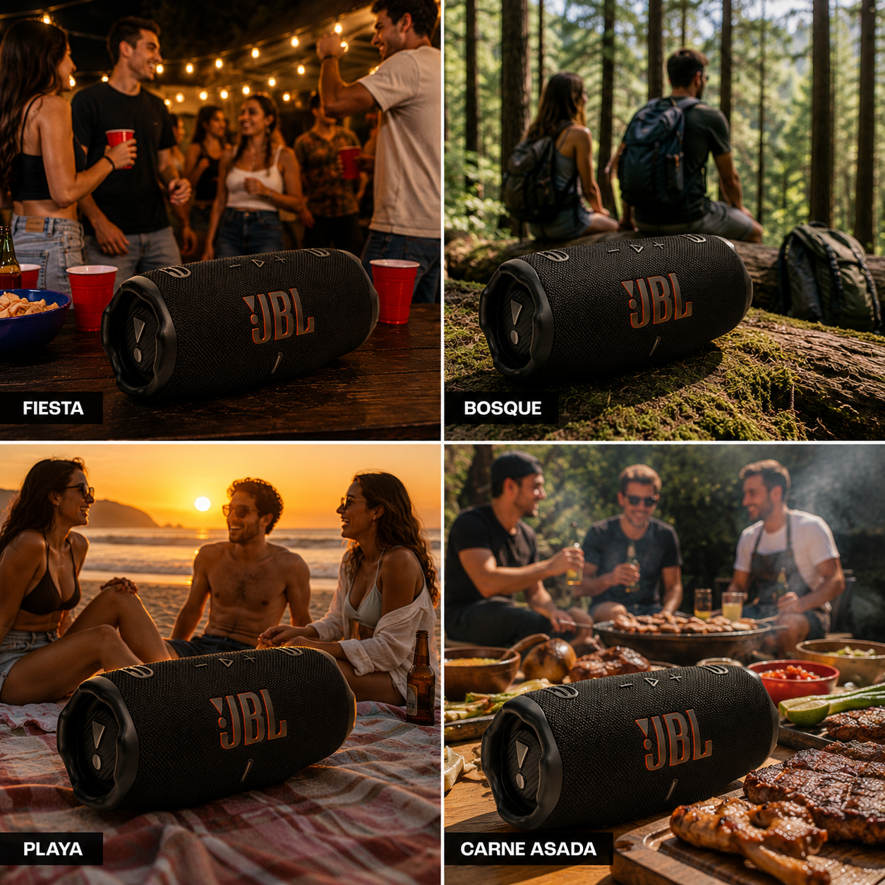 Bocina JBL Charge 6 Bluetooth Resistente al Agua - Audio Envolvente