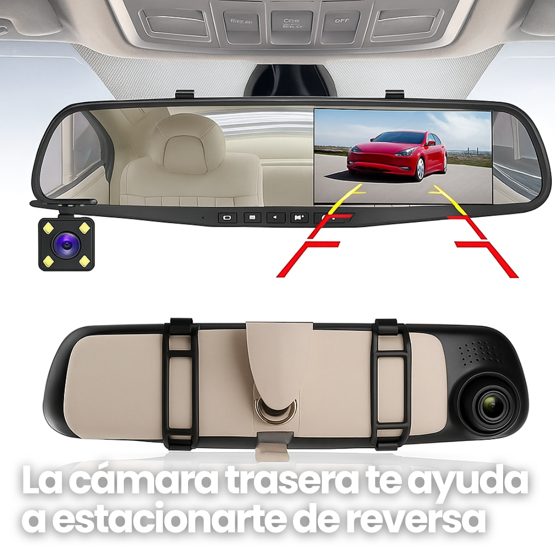 Espejo retrovisor con Cámara y Pantalla + Camara trasera