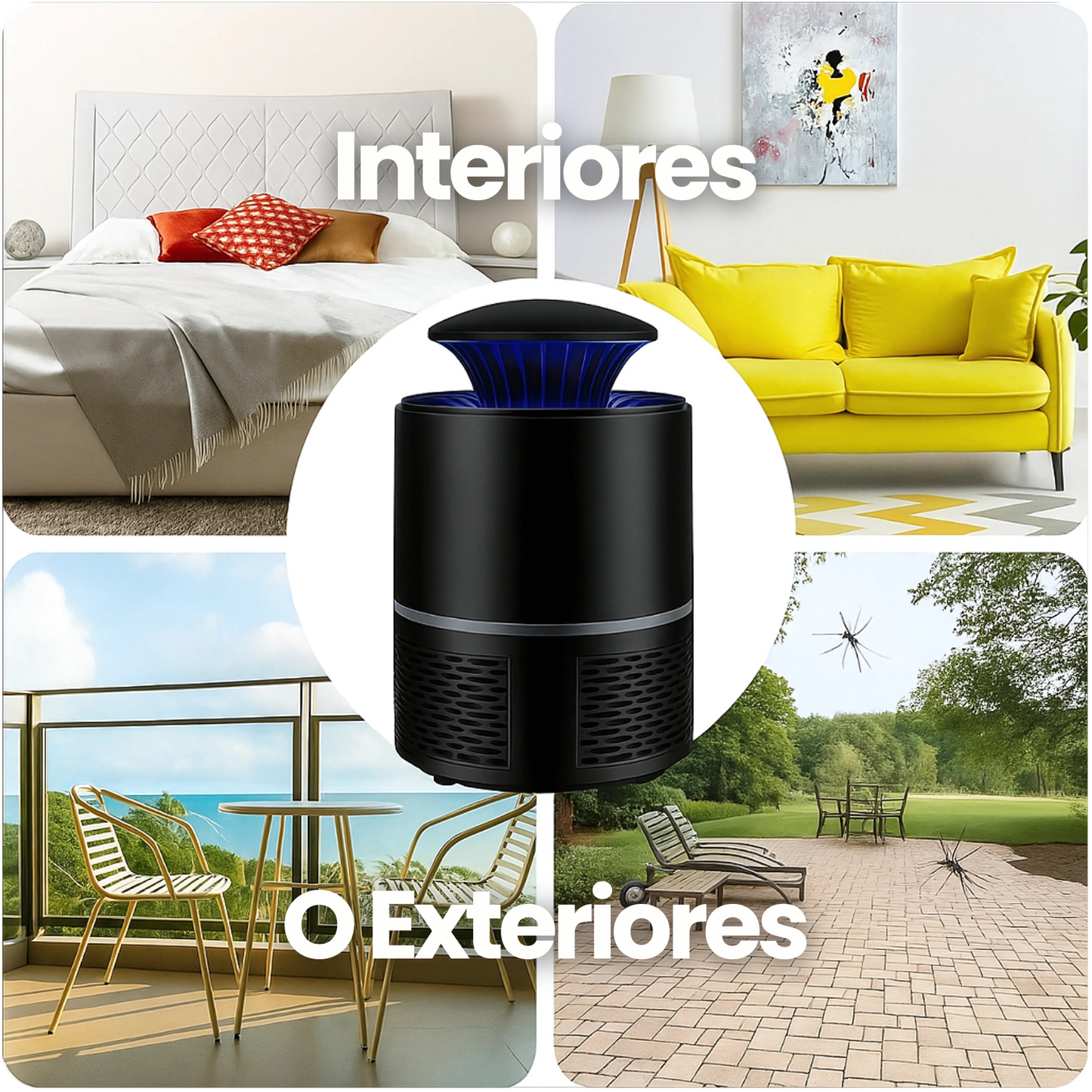 Lámpara Traga Mosquitos - Succiona moscos e insectos!