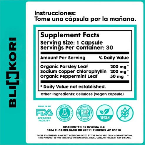 Deos - Suplemento Desodorante Interior - ¡Elimina el mal olor corporal desde adentro!