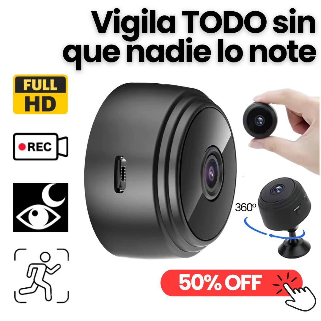 Mini Cámara Espía Full HD - Inalámbrica, Discreta y Poderosa - ¡Graba Todo!