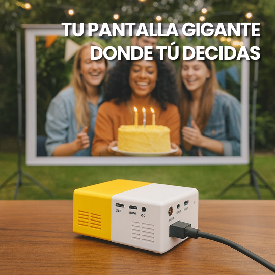 Mini Proyector de Vídeo LED HD Portátil