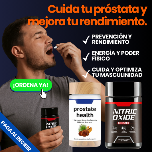 2-Pack Suplementos Salud Masculina: Prostata + Óxido Nítrico