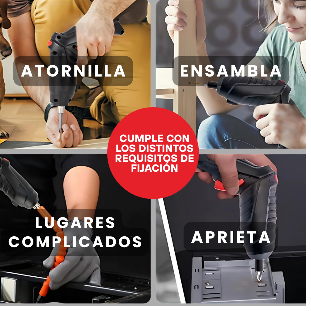 Desarmador Inalámbrico con Mango Rotatorio - ¡La Herramienta más versátil en su versión más moderna!