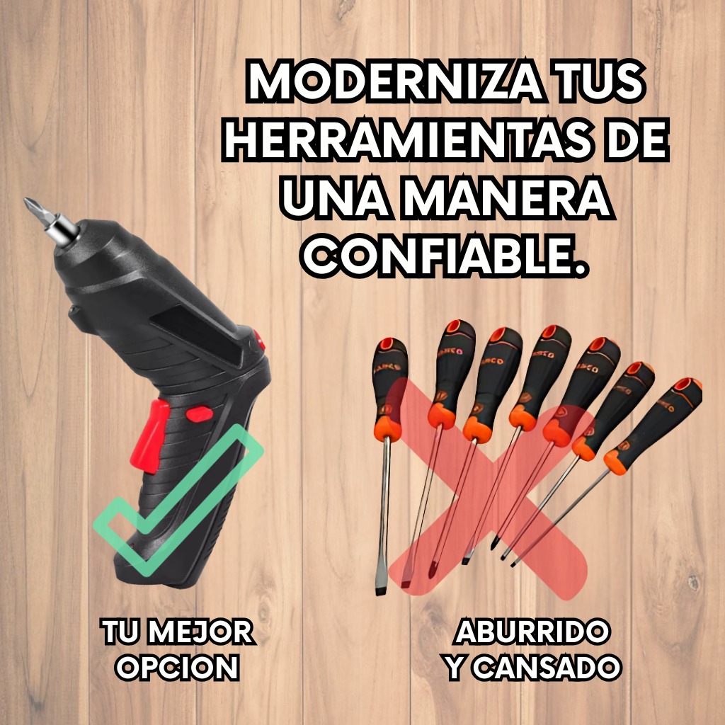 Desarmador Inalámbrico con Mango Rotatorio - ¡La Herramienta más versátil en su versión más moderna!