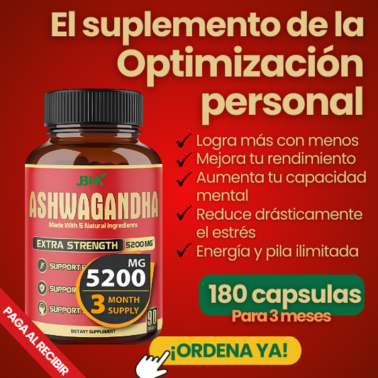 Ashwagandha - ¡El Suplemento más poderoso de todos! - 90 Cápsulas