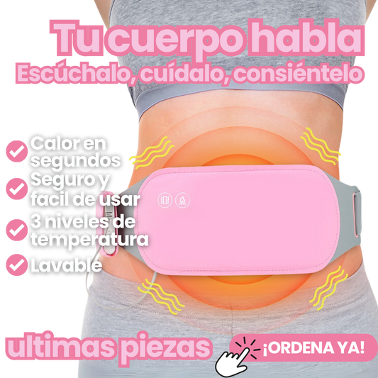 Banda Térmica con Masajeador Infrarrojo para Cólicos Menstruales
