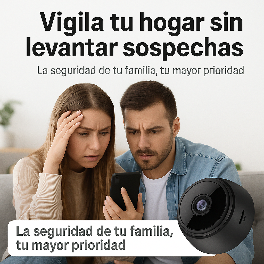 Mini Cámara Espía Full HD - Inalámbrica, Discreta y Poderosa - ¡Graba Todo!