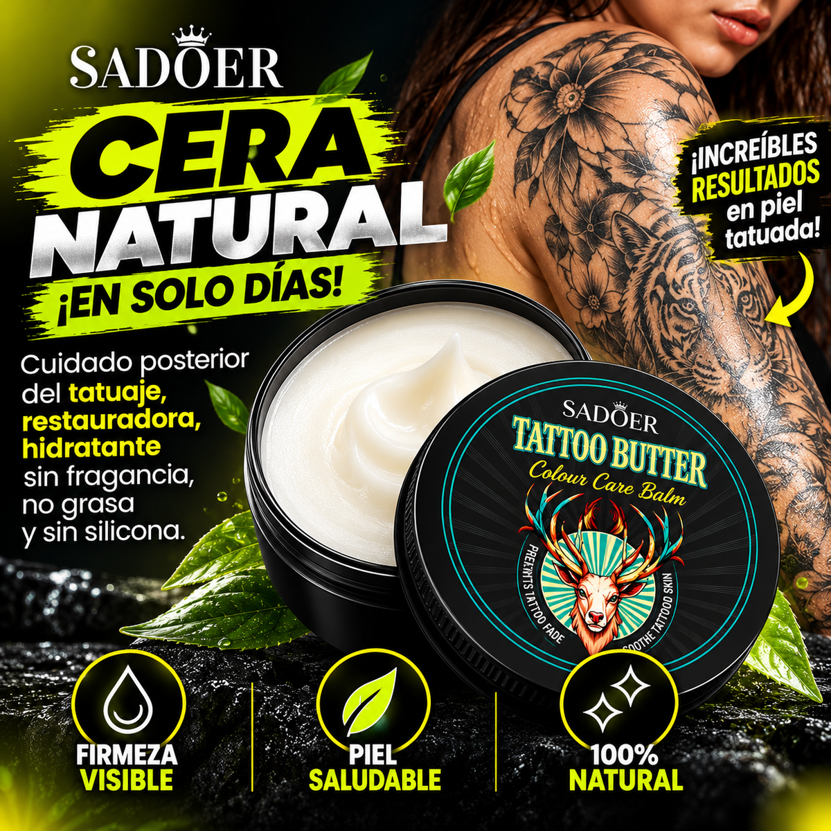 Bálsamo Restaurador Hidratante para Tatuajes- Cuidado y Brillo como Nuevos