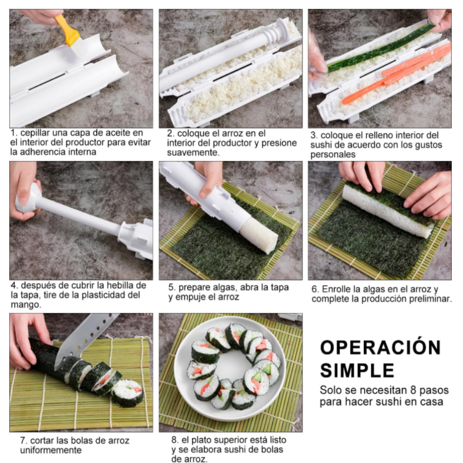 Máquina para hacer Sushi en casa - Sushi Roller Pro Bazooka®