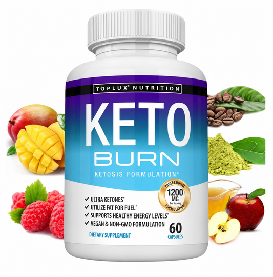 Keto Burn Toplux 1200mg 60 Cápsulas Energía Natural