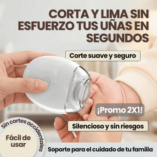Limador de Uñas Eléctrico Pulidor Silencioso y Recargable - Ideal para Bebés y Adultos Mayores