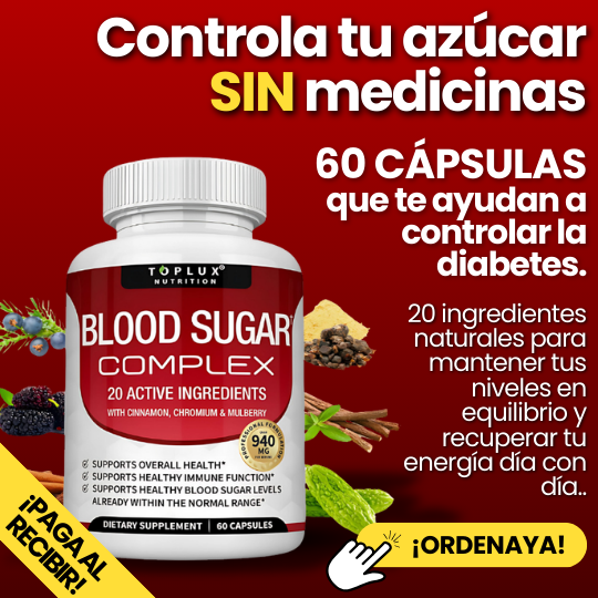 Suplemento para Control y Balance de Azúcar en sangre con 20 Ingredientes Activos - Fórmula Avanzada