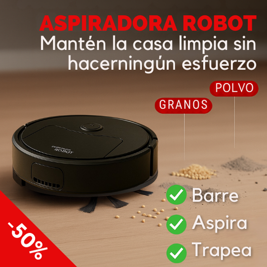 ASPIRADORA ROBOT 3 EN 1 LIMPIEZA HOGAR