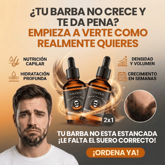 Suero Activador de Crecimiento para Barba y Bigote para Mayor Densidad, Crecimiento e Hidratación Profunda