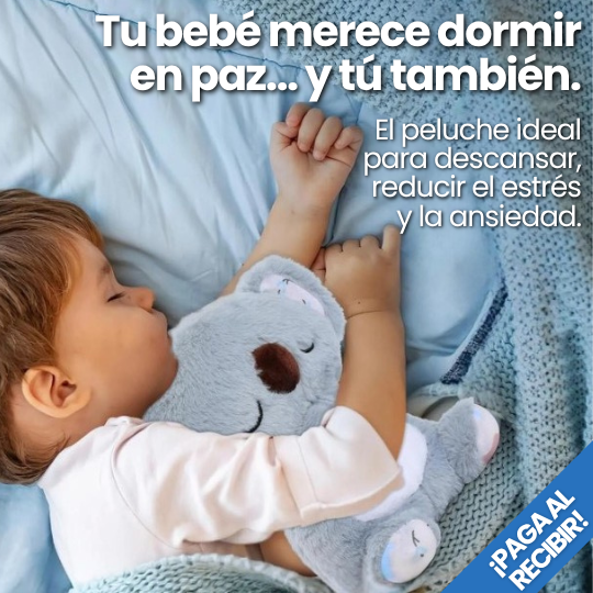 Koala Calmador de Sueño y Ansiedad con Respiración y Música – Peluche Tranquilizante Anti-Llanto