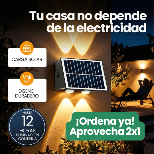 Lampara de Luz Solar Recargable Portátil-¡Ideal para Emergencias, No Necesitas de Electricidad!