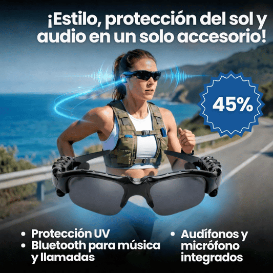 Lentes de Sol Polarizados con Audio Bluetooth Integrados - No más audífonos de cable molestos