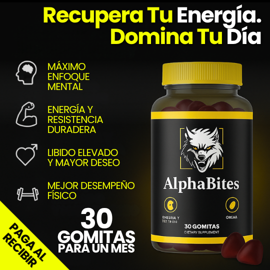 Suplemento Alpha Bites Oxido 30 Gomas