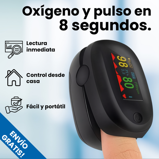 Oxímetro Digital de Dedo con Medidor de Ritmo Cardíaco