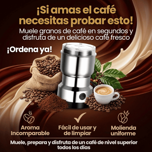 Molino Eléctrico para Café y Especias - Muele en Segundos ¡Disfruta de un Café Recién Molido!