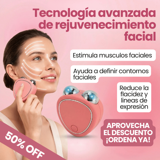 Masajeador Facial con Electro-estimulación y Micro-corriente Reafirma y Tonifica la piel - ¡Luce una Piel más Joven!