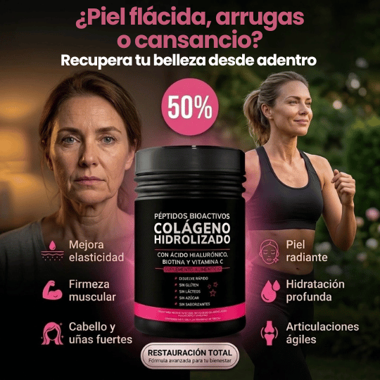 Colágeno Hidrolizado en Polvo con Biotina, Vitamina C y Ácido Hialurónico - Para Piel, Cabello y Uñas (500 g)
