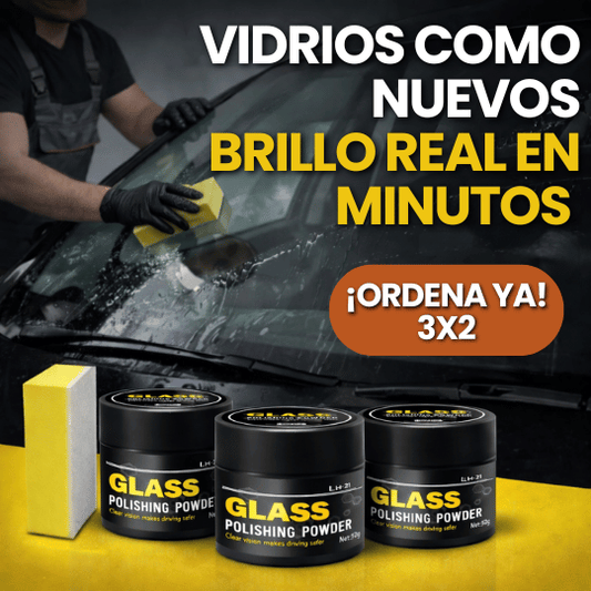 Polvo Pulidor de Vidrio para Auto y Espejos - Visibilidad Clara Sin Rayas