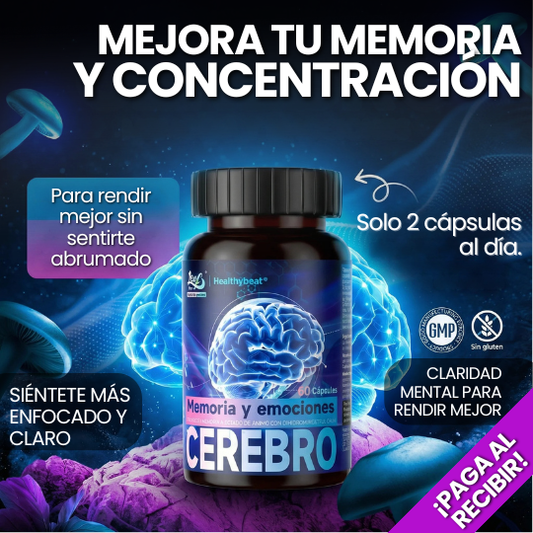 Suplemento Cerebral para Memoria, Enfoque y Concentración - Energía y protección para tu cerebro
