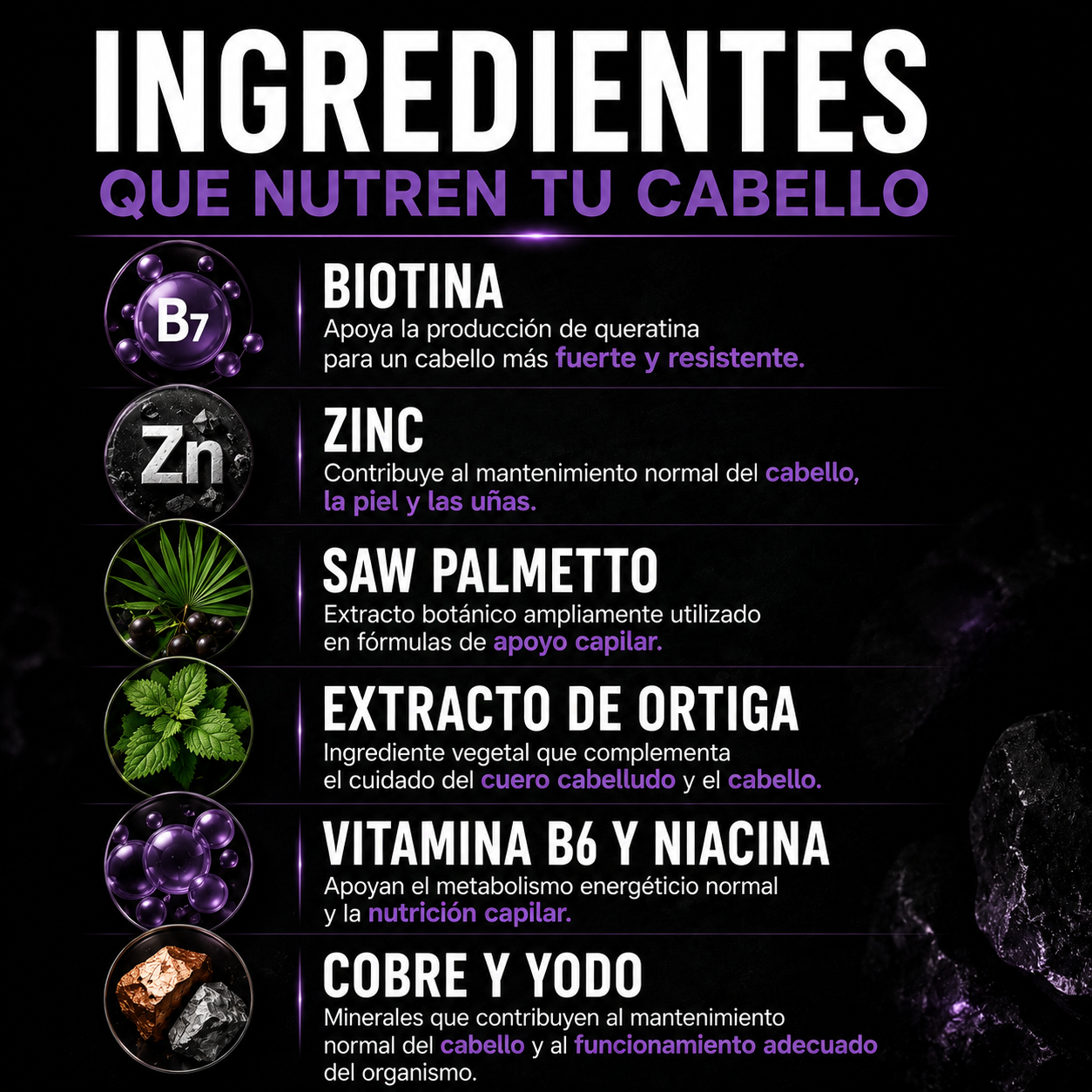 Fortalecedor Capilar para Cabello Débil y Quebradizo - ¡Reduce las entradas y la caída del cabello!