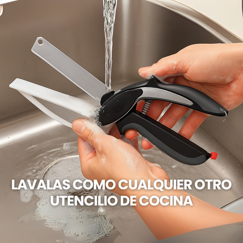 Cuchillo-Tijera 2 En 1 - Picador de Alimentos Inteligente Smart Cut®