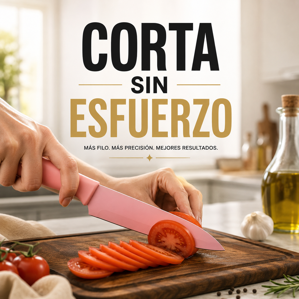 Set de 6 Cuchillos de Cocina Profesionales de Acero Inoxidable Antiadherentes