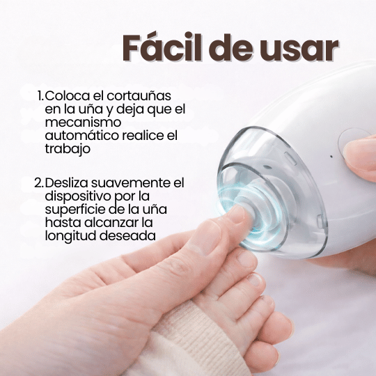Limador de Uñas Eléctrico Pulidor Silencioso y Recargable - Ideal para Bebés y Adultos Mayores
