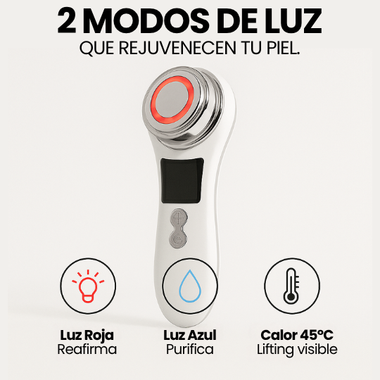 Masajeador Facial Anti-Edad con Terapia de Luz de Fotones - ¡Piel firme, suave y joven!