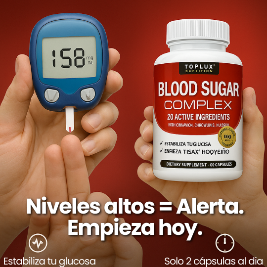 Suplemento para Control y Balance de Azúcar en sangre con 20 Ingredientes Activos - Fórmula Avanzada
