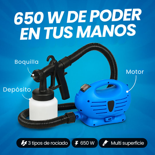 Pistola Eléctrica para Pintar con Compresor Portátil 650W