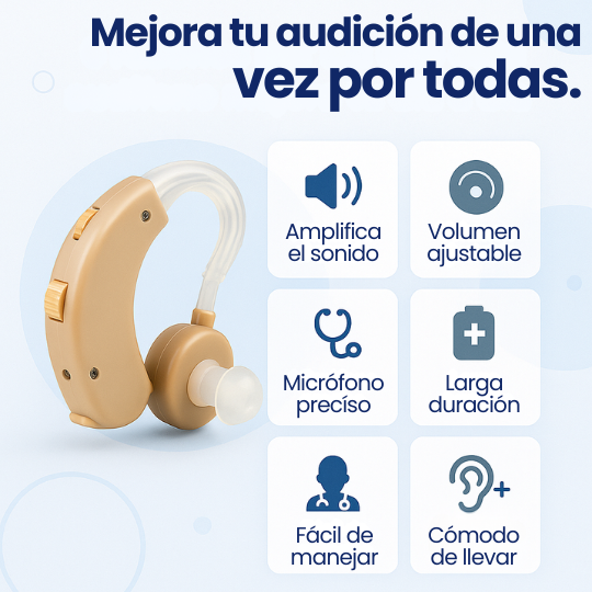 Amplificador Auditivo de Sonido para Personas con Problemas de Audición