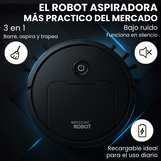 ASPIRADORA ROBOT 3 EN 1 - ¡LIMPIEZA INTELIGENTE!