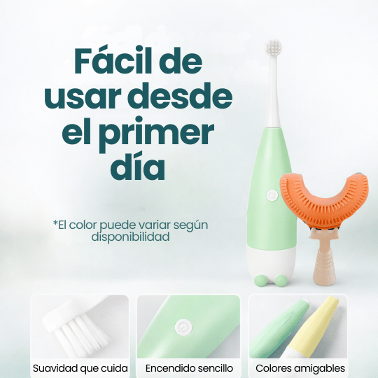 Cepillo Dental Eléctrico para Bebé con Cabezal Suave