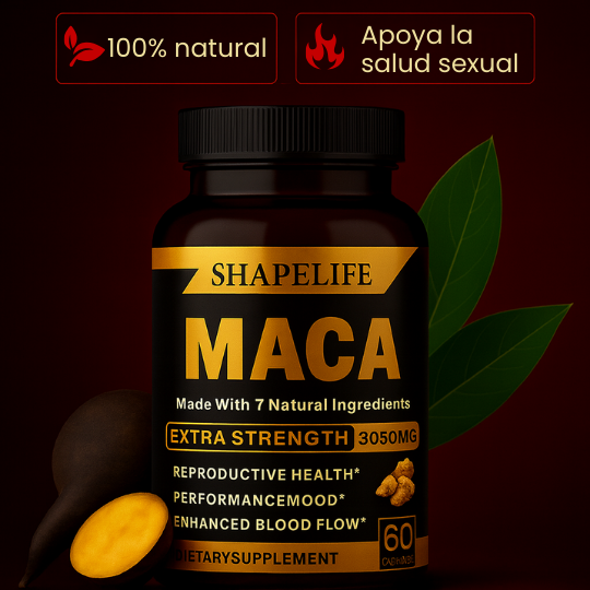 Suplemento Maca Negra 60 Cápsulas - ¡Afrodisiaco Natural!