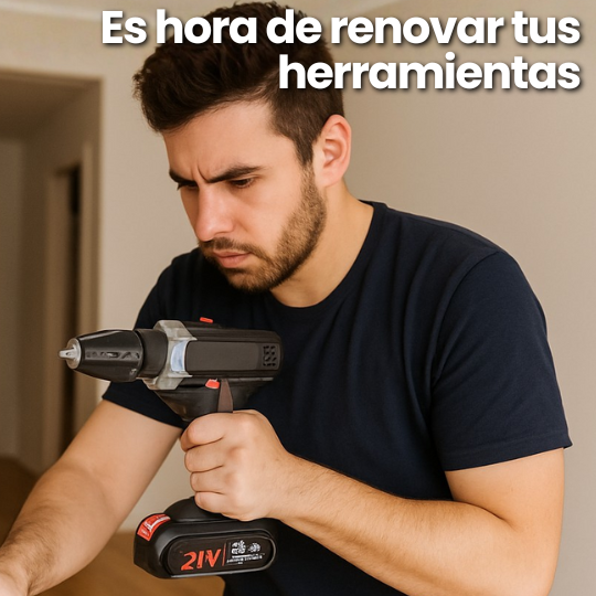 Taladro Inalámbrico + Maletín con Kit Super Completo de Brocas y Puntas Intercambiables